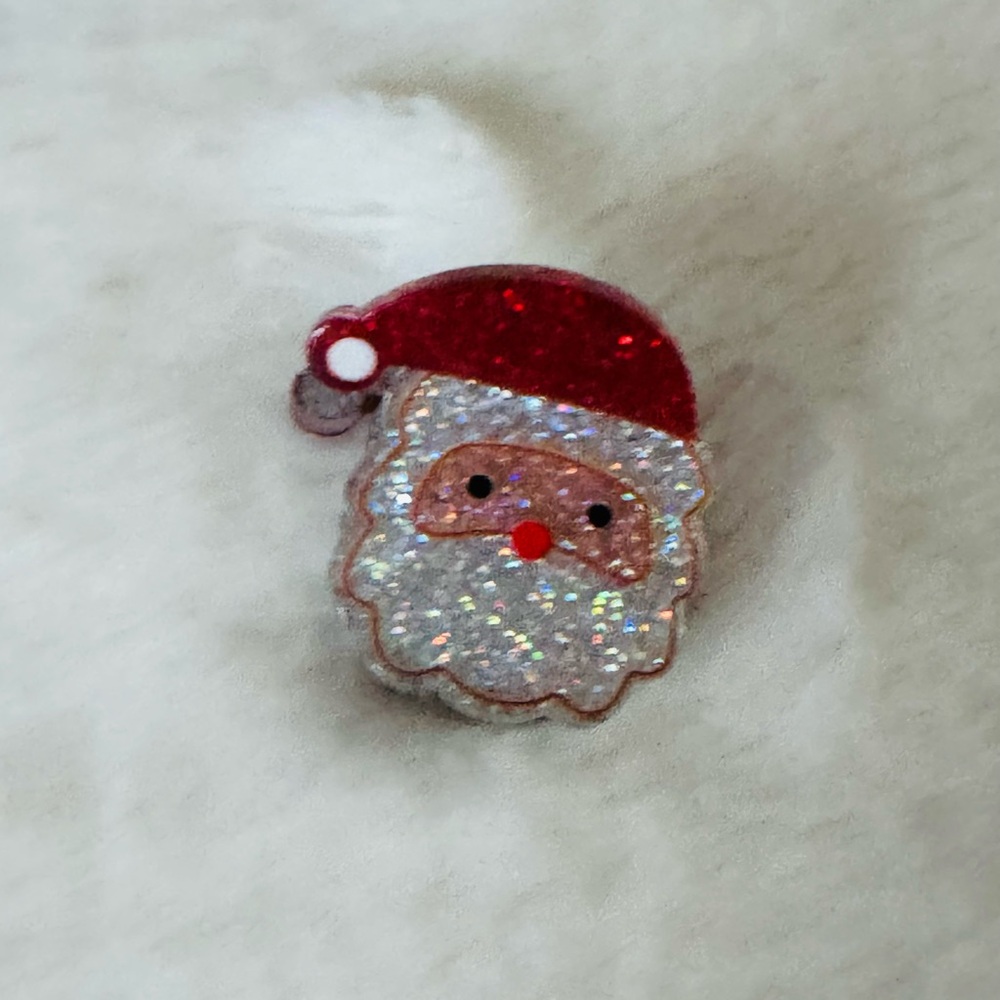 Santa Mini Hair Claw Clip, Christmas